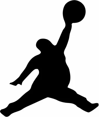 FAT Air Michael Jordan Jumpman Logo 4   VINYL DECAL MJ Die Cut Sticker Bumper • $2.24