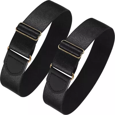  2Pcs Elastic Shirt Stays Arm Bands - Adjustable Garter Sleeve For Men And-DS • £7.25