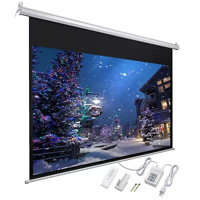 92  16:9 Electric Auto Projector Screen 80X45 Remote Control Theater Projection • $112.90
