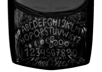 $187.55 • Buy Grunge Ouija Board Spiritual Truck Hood Wrap Vinyl Car Graphic Decal Grayscale