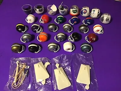 Vintage Some New-Gumball Machine  NFL Football  Mini Helmets  With  Stands LOT • $99
