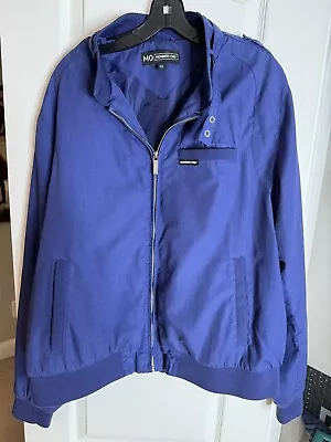 Members Only Men's Size XXL Iconic Racer Jacket With Quilted Lining Blue Twill • $30