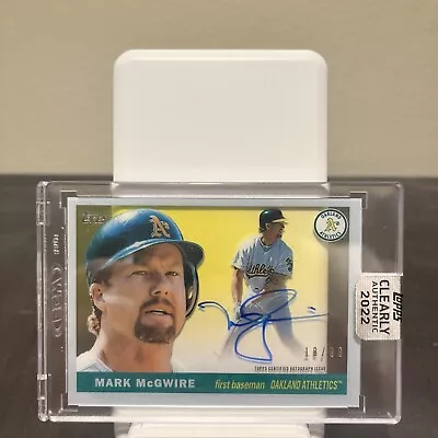 Mark McGwire 2022 Topps Clearly Authentic Auto Autograph Oakland Athletics 18/99 • $100