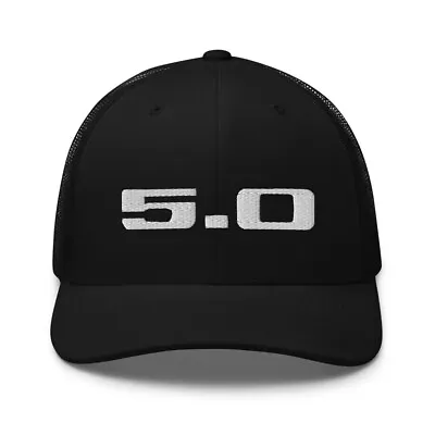 Mustang 5.0 Five Point O Logo Emblem Trucker Cap • $26.43