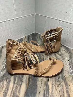 Ccocci Free Style Strappy Ankle Wrap Gladiator Tassels Sandals Size 9 • $18