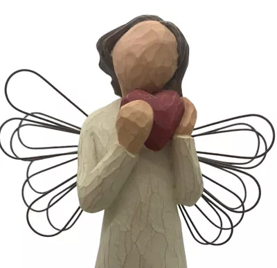 2000 Susan Lordi Demdaco Willow Tree Angel Of Heart Figurine Figure  5”T 3.5”W • £14.41