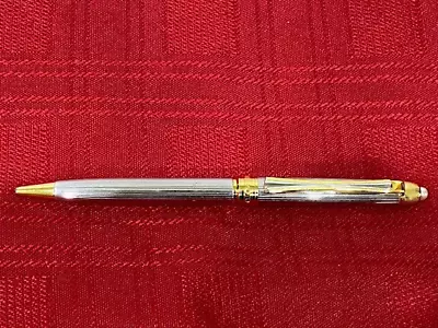 Vintage Mikimoto Ball Point Pen - Two Tone - Pearl Accent On End - Estate • $46
