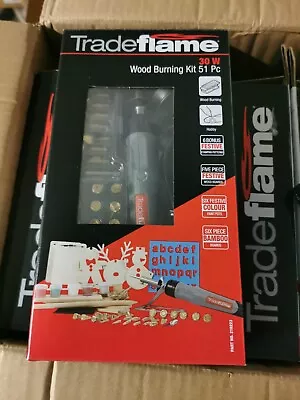 Tradeflame 240V 30W Wood Burning Art Hobby 51 Pieces Soldering Iron Kit • $32.99