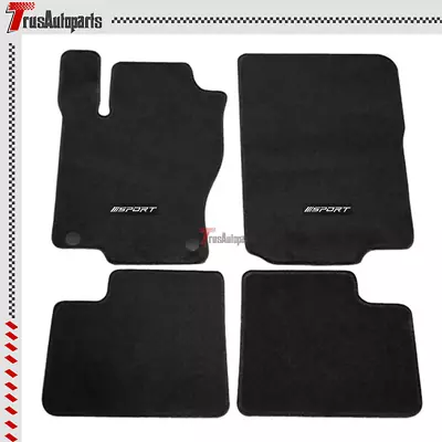 Fits 12-16 Benz ML-Class 4Dr Black Floor Mat Carpet Nylon 4PC Set W/ White Sport • $57.99