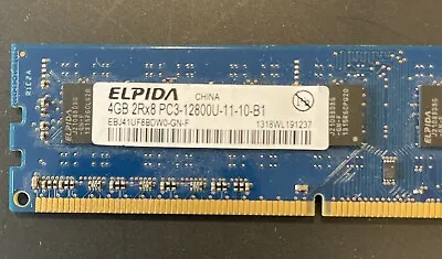 4GB Elpida HP 655410-150 PC3-10600U 1333MHz Non-ECC 2Rx8 DDR3 Computer Memory • £5.75