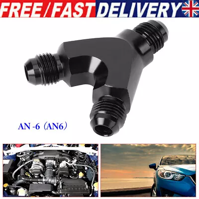 AN-6 AN6 JIC 3 WAY Y -PIECE MALE FLARE BLOCK Hose Fitting Adapter 6AN Oil Fuel • £10.66