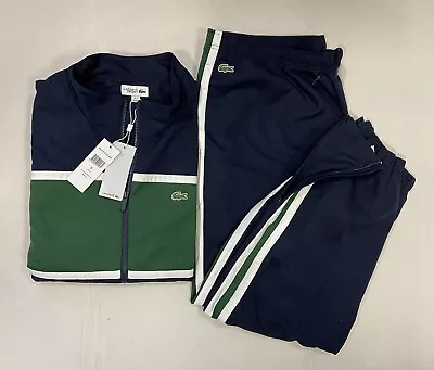 £110 • Buy Lacoste Sport Tracksuit Set Jacket And Joggers Men's Size 4XL Fr 9