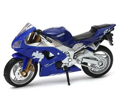 Yamaha YZF-R1  1999 Japanese Sports Motorcycle Bike Model Toy Diecast Blue 1:18 • £13.99