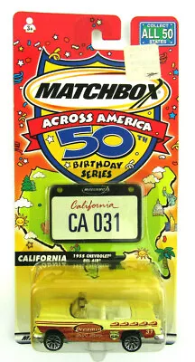 Matchbox Across America 50th Birthday Series #31 CALIFORNIA 1955 Chevy Bel Air • $8.42