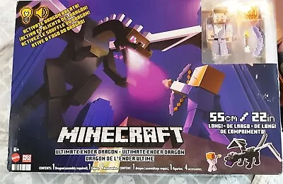 Mattel Minecraft Ultimate Ender Dragon Figure *22  Long* Lights Sounds Color* • $48.99