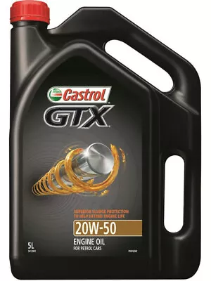 Castrol 20W-50 Gtx Engine Oil 5 Litre (3413901) • $70.20