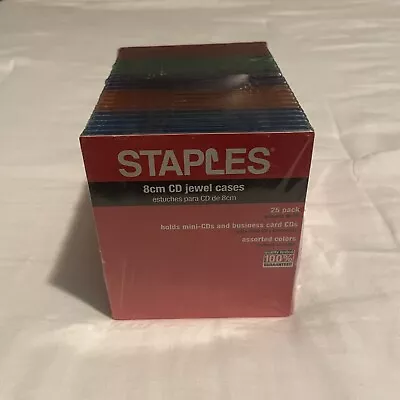 Staples 8cm CD Jewel Cases 25 Pack GameCube Loose Disk Storage Mini-CDs • $19.95