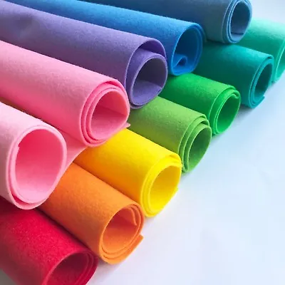 Craft Felt Sheets - Great Quality Soft Polyester - 22x22cm - Pick & Mix 51 Cols! • £1.40