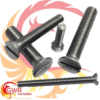 2BA 3BA 4BA 5BA 6BA 8 9 10 BA Steel Countersunk Slotted Flat Head Machine Screws • £5.11