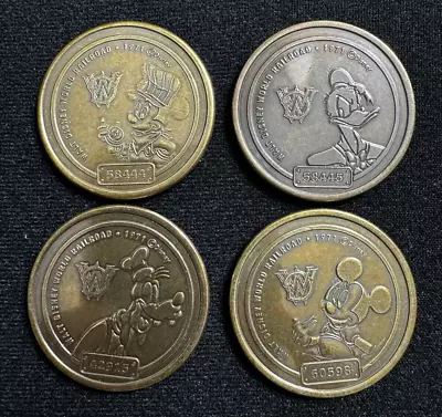 Walt Disney World WDW Railroad Medallion Coin Set - 2023 - Mickey Donald Goofy • $55