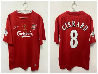 Gerrard Liverpool 04/05 Champions League Final Home Premium Jersey Short Sleeve • $59.99