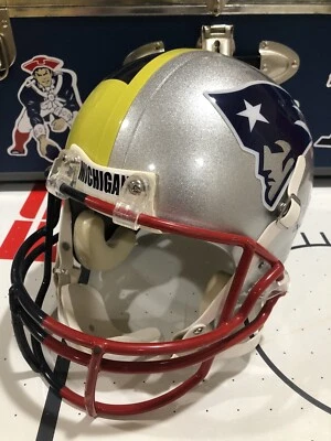 $499.95 • Buy Tom Brady NE Patriots Michigan￼ Custom Full Size Riddell Football Helmet TB12