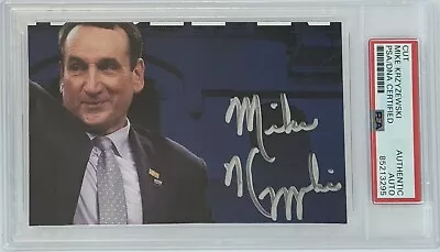 Mike Krzyzewski Duke Basketball Coach Photograph Cut Signed PSA DNA Autograph • $129.99