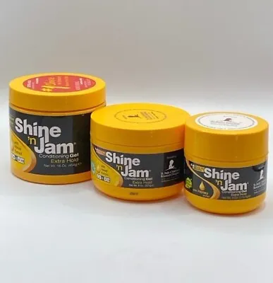 Ampro Shine'n Jam Conditioning Gel 4oz/113ml - Extra Hold With Honey Extract • £7.40