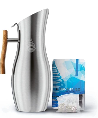£30 • Buy PH VITALITY Stainless Steel Alkaline Water Filter Jug - Filter Water Jug Pitcher