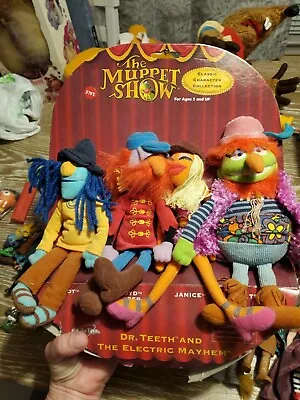 The Muppet Show DR TEETH AND THE ELECTRIC MAYHEM 7  Plush Figure Set Sababa Toys • $100