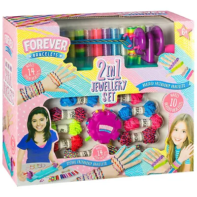 2 In 1 Jewellery Set Make Your Own Stylish & Colourful Bracelets Gift For Kid's • £22.89