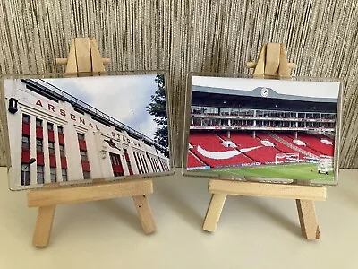 £5.99 • Buy Arsenal Old Highbury Stadium East Facade And Clock End 2 X Jumbo Fridge Magnets