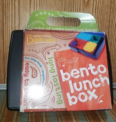 Laptop Lunches Bento-Ware Bento Lunch Box Black With Pink Containers Pre-owned  • $11.24