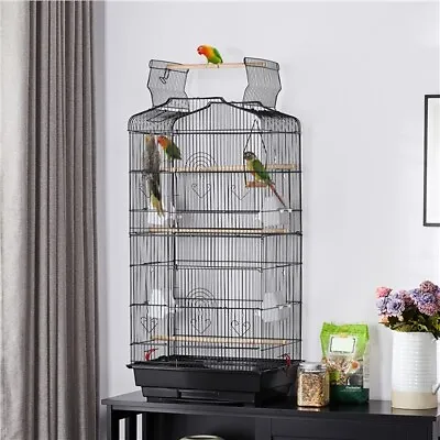 £39.59 • Buy Budgie Cage Metal Parrot Bird Cage Open Top Bird Aviary For Cockatiels Canaries