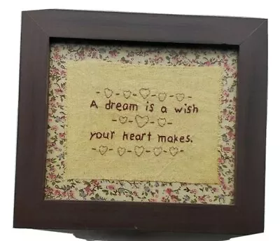 A Dream Is A Wish Your Heart Makes Handstitched Wall Art Decor 7 1/2 X 8 1/2  • $11.95