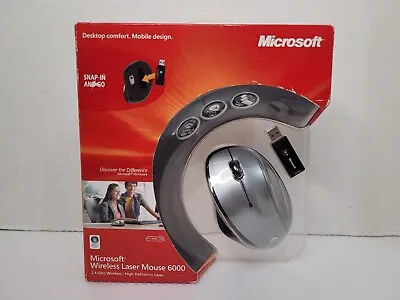 Microsoft Wireless Laser Mouse 6000 High Definition 2.4 GHz NIB Model 1140 1123 • $74.97