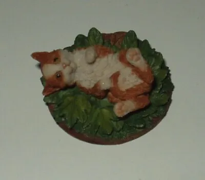 Ginger & White Cat Figurine.  Country Artists.  1992 Boxed • £4.49