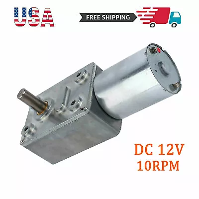 High Torque Turbo Worm Geared Motor Low Reversible DC 12V 10RPM Electric • $12.89