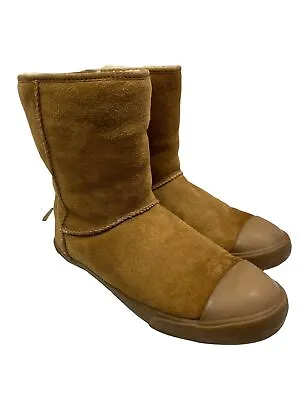 Ugg Australia Kids Delaine Chestnut Classic Short Shearling Boots Size 3 • $24.29