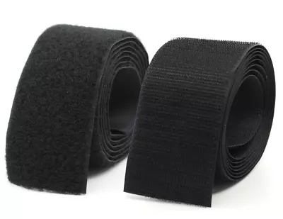 Velcro® Brand 2  Inch Wide Black Hook And Loop Set - Sew-On Type - 2 FEET (24 ) • $10.95