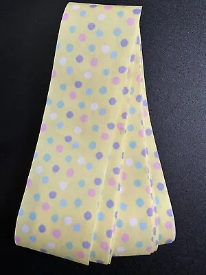 Easter Ribbon Lemon Polka Dot Spring 3mx5cm Ideal For Easter Bonnet Cake Ribbon • £3.88