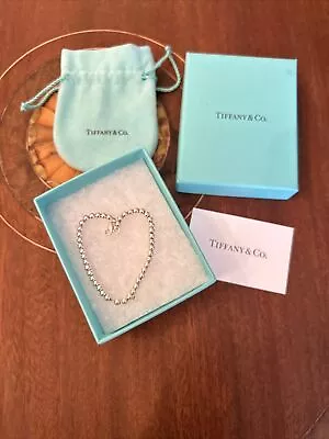 Genuine Tiffany & Co Sterling Silver Bracelet In Original Box. 7” (Please Read) • $87.04