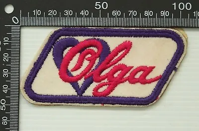 Vintage Name Tag Olga Embroidered Uniform Patch Woven Cloth Sew-on Badge • $14