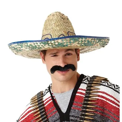 Cinco De Mayo Pancho Villa Mexican Facial Hair Hombre Moustache _ Free Shipping • $8.95