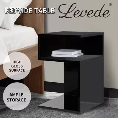 Levede 1xBedside Tables Drawers Side End Table Wood Nightstand Storage Cabinet • $48.99