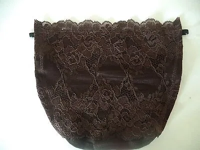 Beautiful  Lined  Lace Dark Brown Modesty Panel   • £4.75