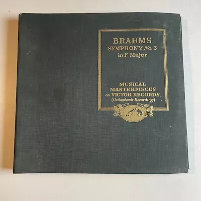 12  78 RPM Set (5) Stokowski-Brahms Symphony No. 3 In F Major/Victrola AM 42 • $50