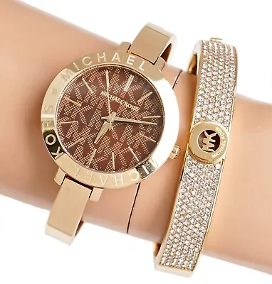 Michael Kors Watch Women's Watch Wristwatch MK4622 Jaryn IP Gold New • $155.24