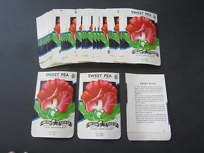 Wholesale Lot Of 50 Old Vintage - SWEET PEA Scarlet  Flower SEED PACKETS - Empty • $19.99