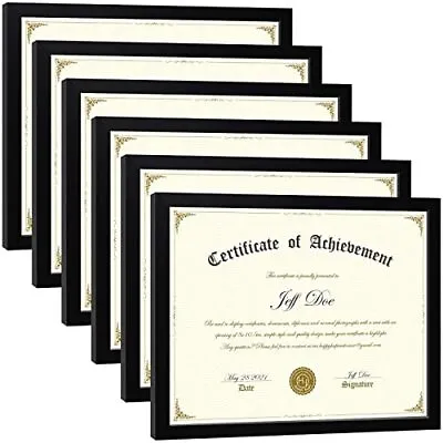 HappyHapi Document Frame Certificate Frame 8.5 X 11 Multi-Pack Diploma Frame 6 • $33.01